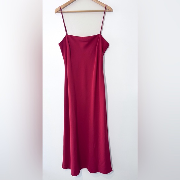 Veronica Beard Revolve Mavis Crimson Red Sleeveless Slip Maxi Dress Size 14 DWT - Picture 2 of 9